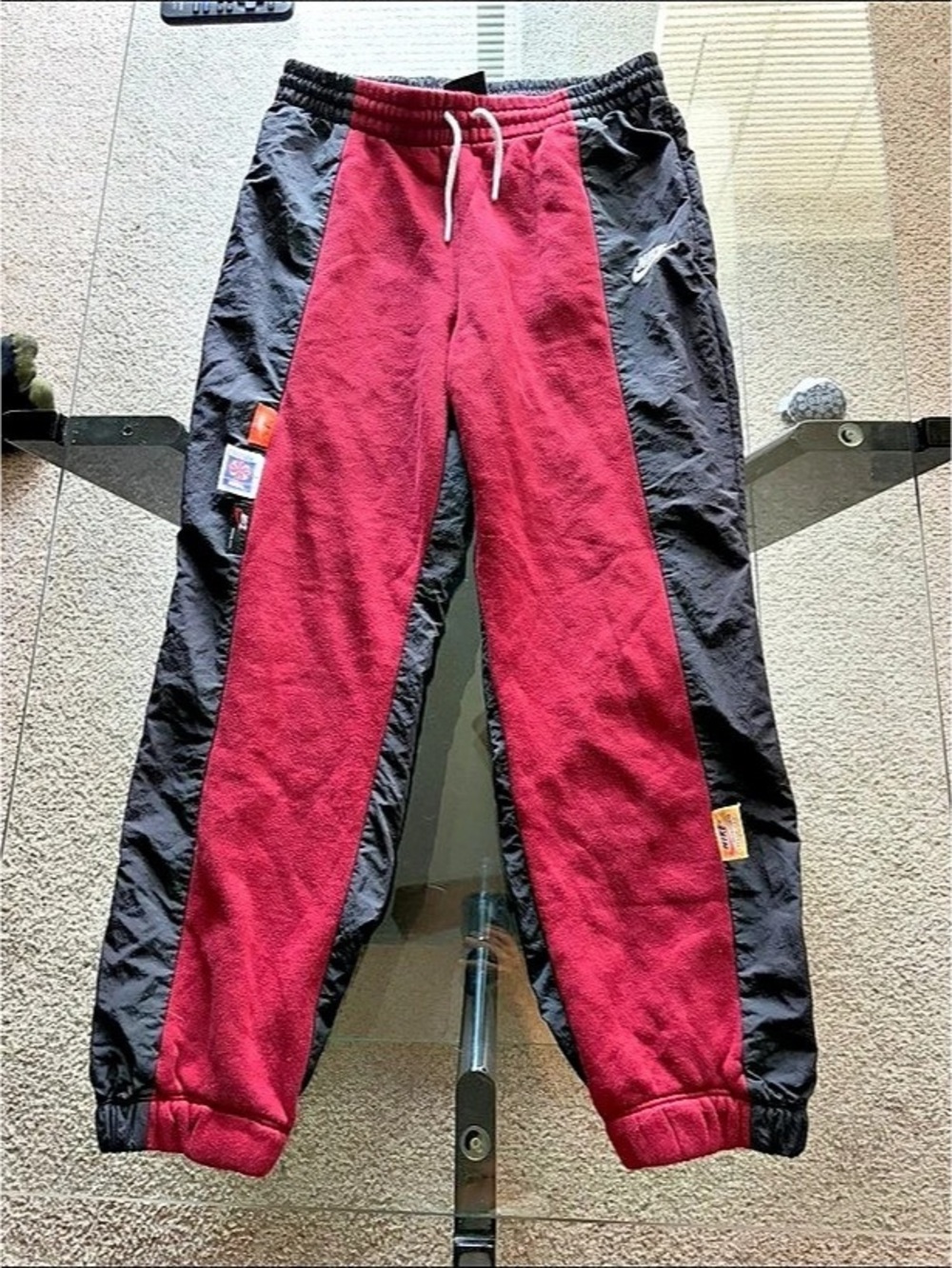 Nike Sportswear Tech Fleece Jogger Pants Red & Black Medium